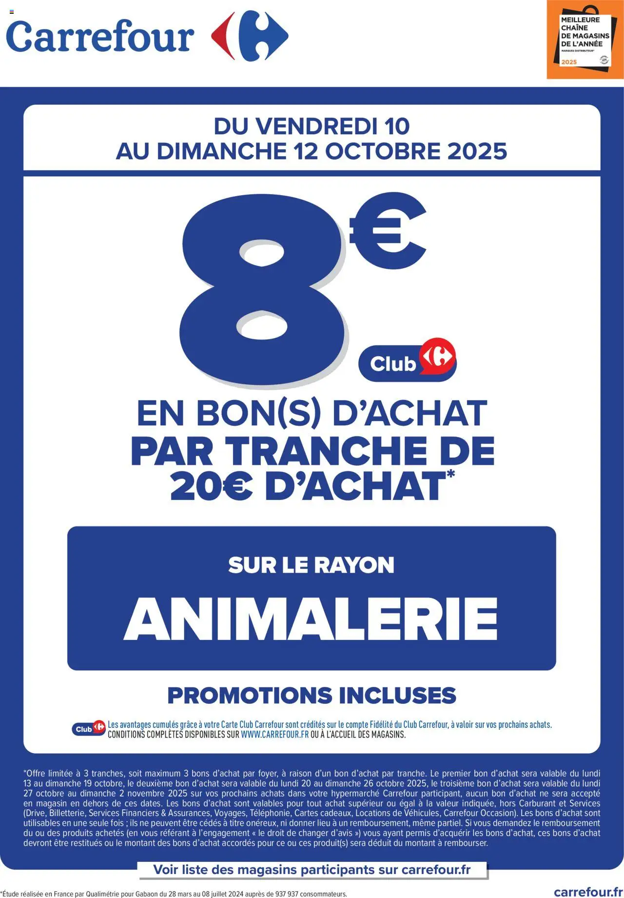 Opération bon(s) d’achat animalerie de la boutique Carrefour valable du 10/10/2025 - Page numéro 1
