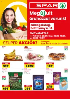 Spar - Zalaegerszeg szórólap megtekintése, amely érvényes 2025.09.18.-től