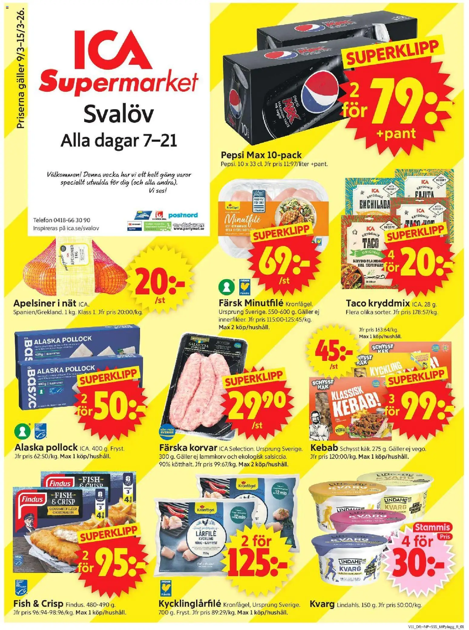 Förhandsgranska reklamblad Svalöv från butik ICA Supermarket gäller från 09/03/2026
