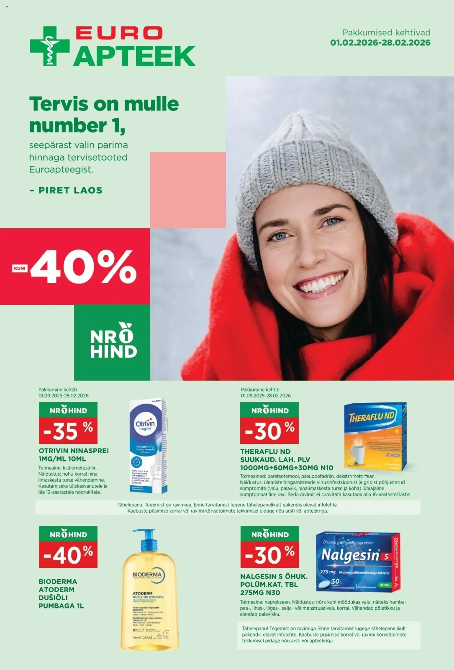 Euroapteek kliendilehe eelvaade alates 01.02.2026