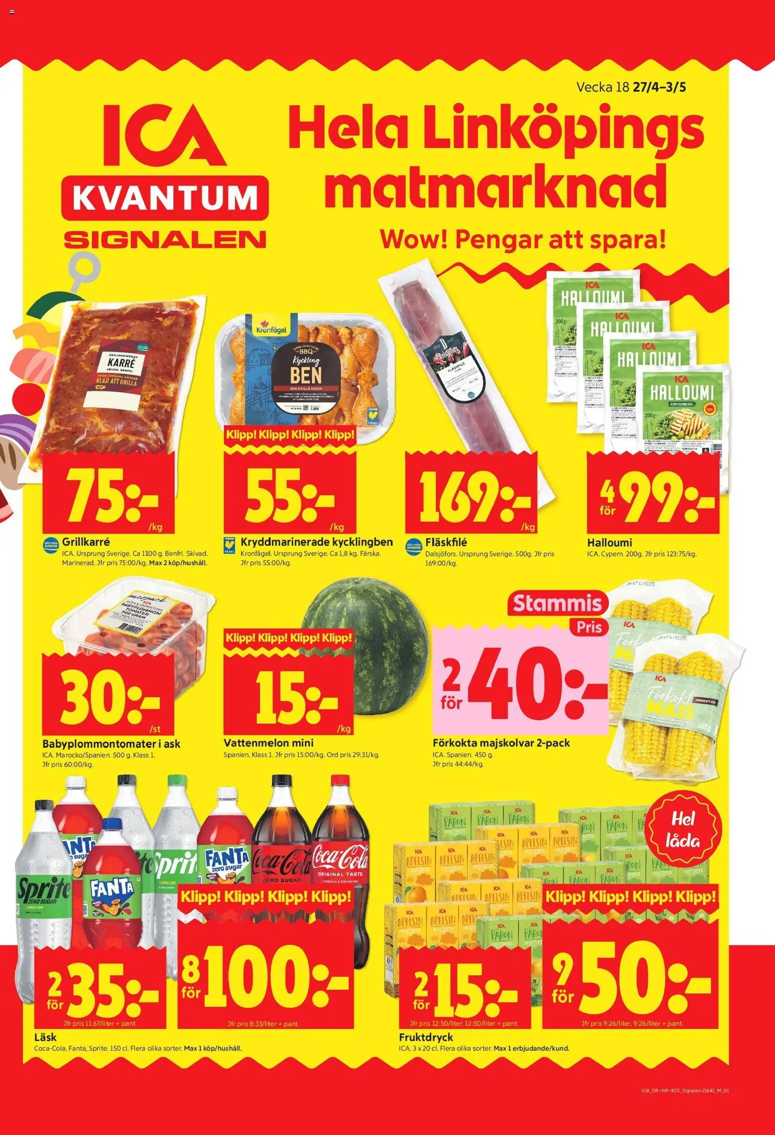 Förhandsgranska reklamblad Linköping från butik ICA Kvantum gäller från 27/04/2026