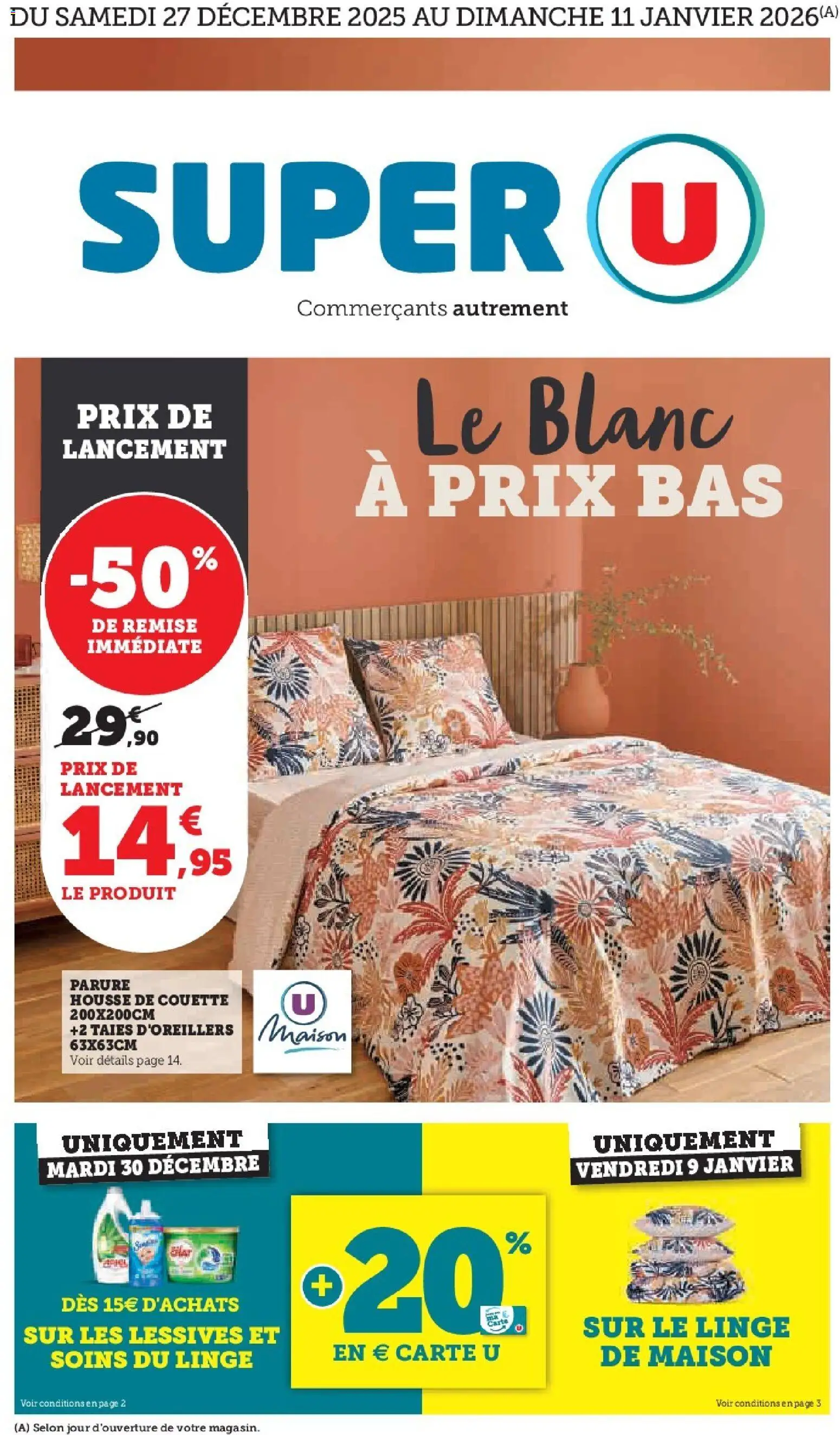 Prévisualisation de Le blanc du magasin Super U formulaire valide 27/12/2025