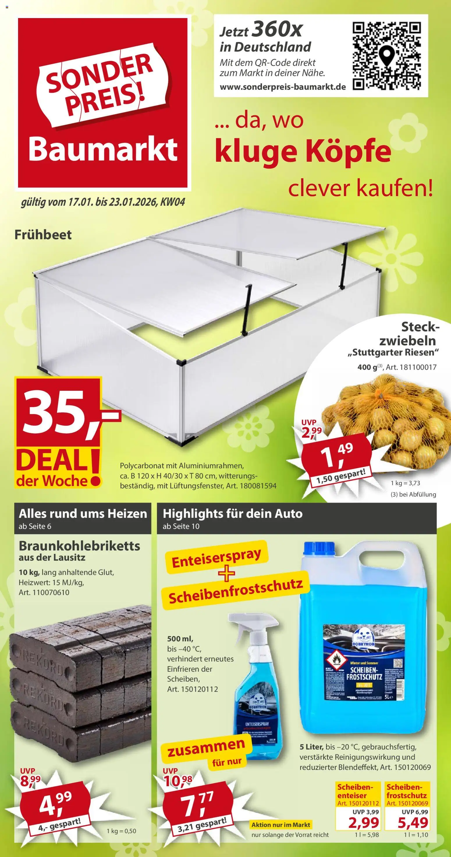 Vorschau von dem Prospekt des Geschäftes Sonderpreis Baumarkt, gültig ab dem 17.01.2026