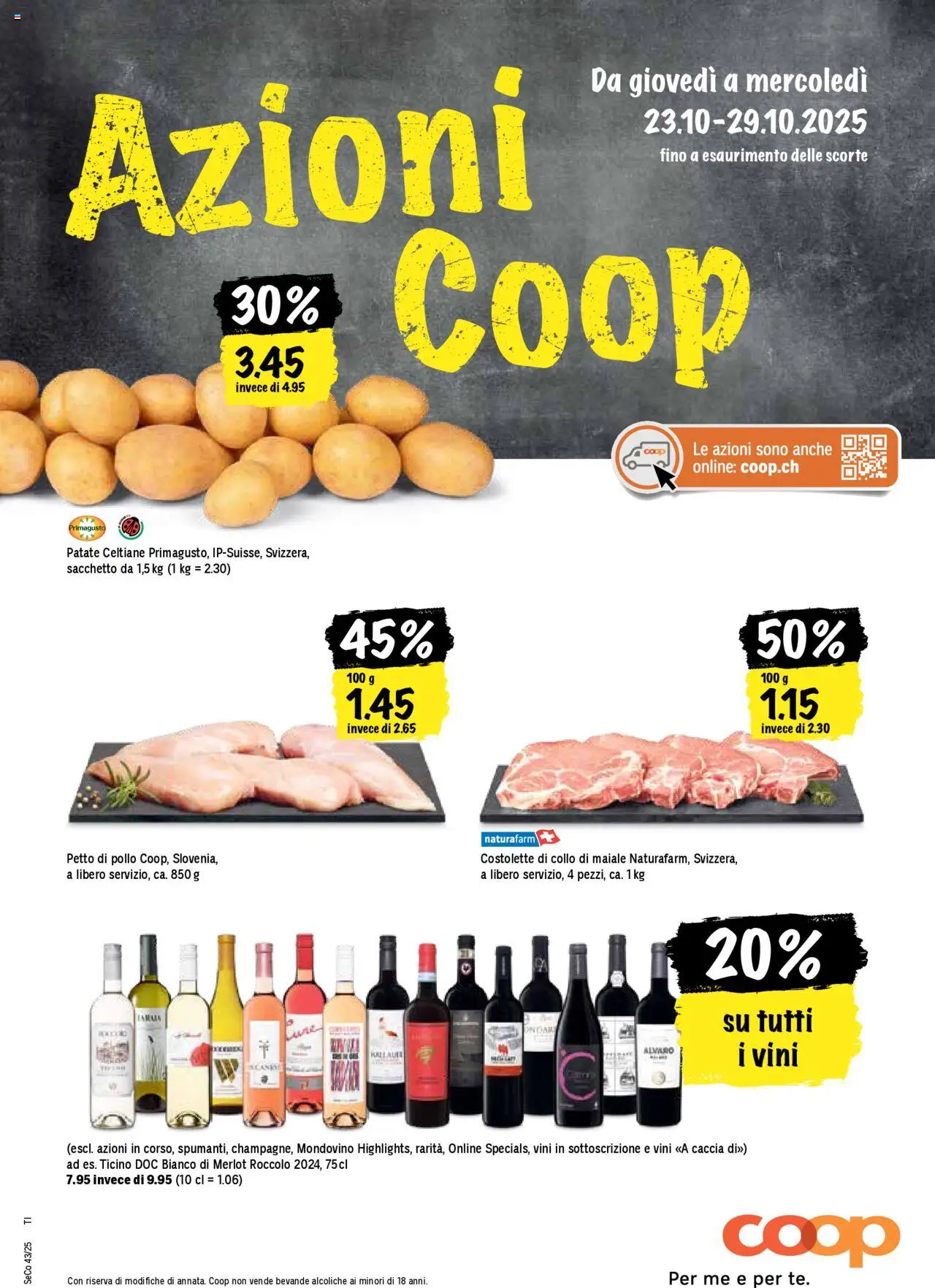 Coop Una settimana di azioni ab 23.10.2025 - Nächste woche - Seitennummer 1