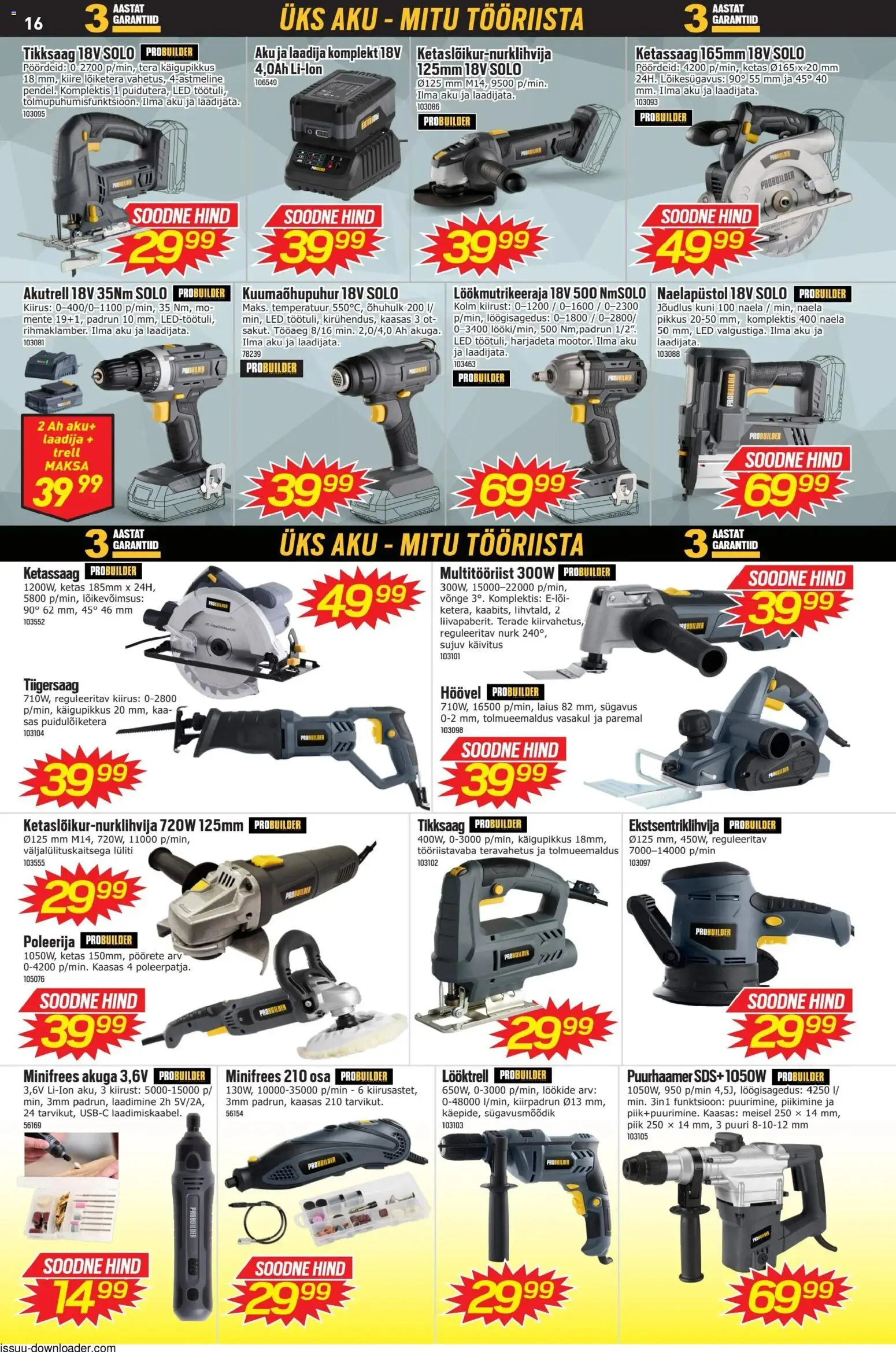 Handymann kliendilehe eelvaade alates 2026.01.03