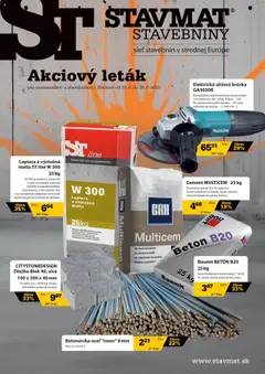 Náhľad STAVMAT STAVEBNINY letáku platného od 16.06.2025