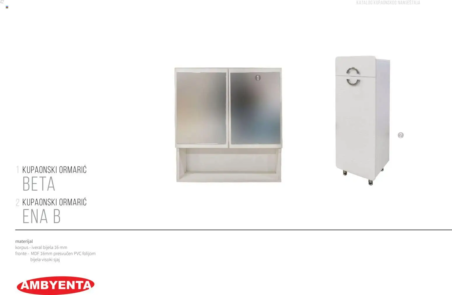 Pregled letka Katalog Kupaonski namještaj trgovine AMBYENTA vrijedi od 2025.10.01