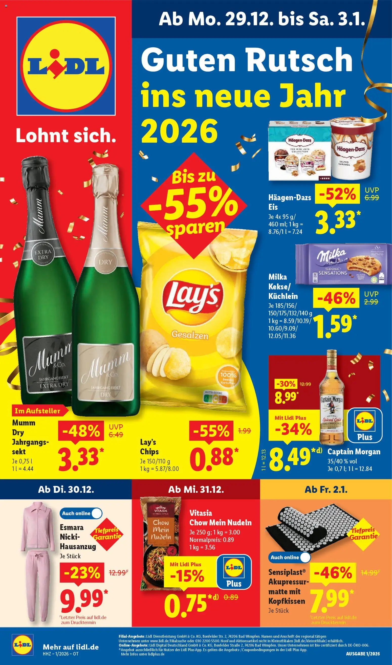 Vorschau von dem Prospekt des Geschäftes Lidl, gültig ab dem 29.12.2025