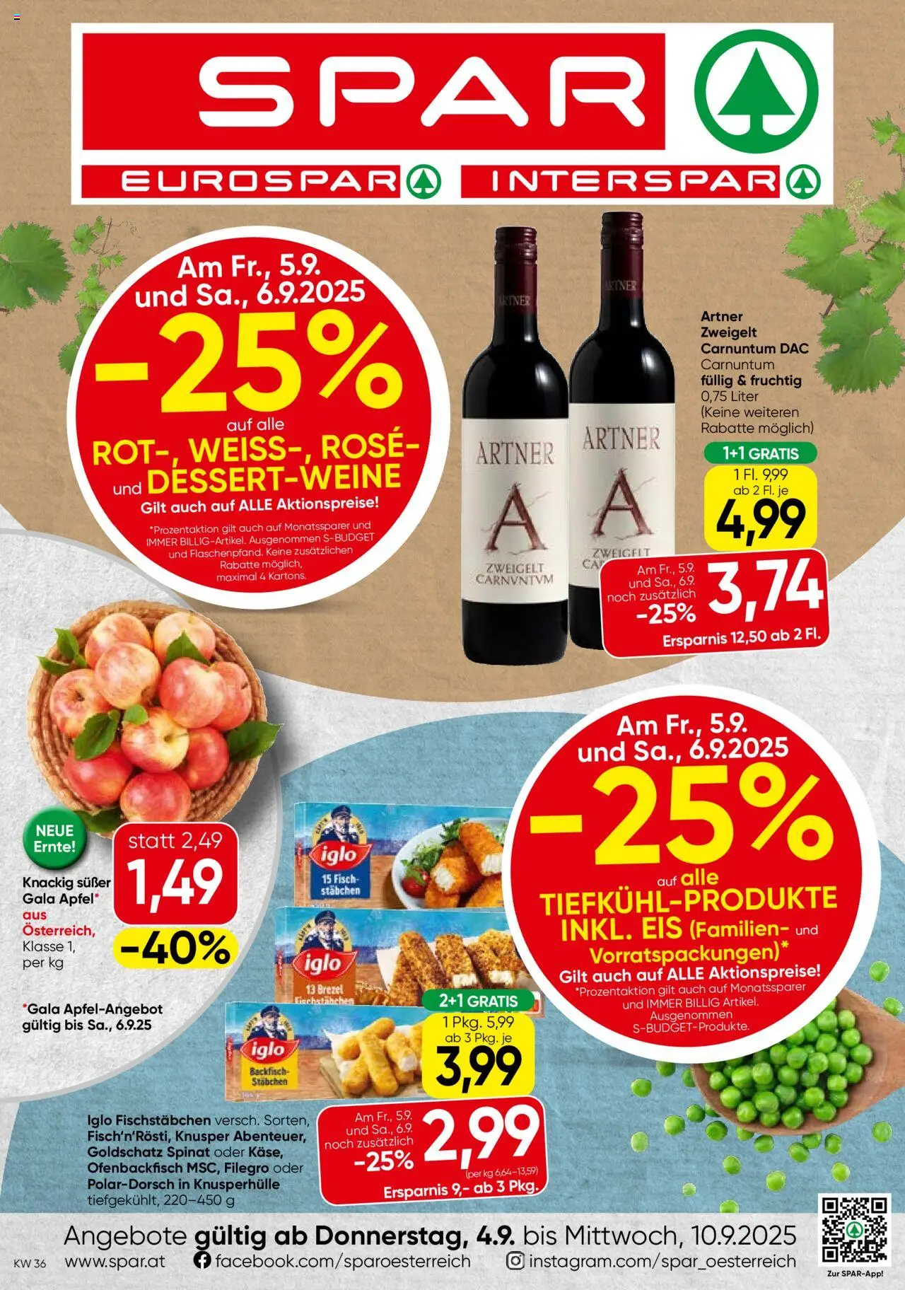  SPAR Flugblatt 04.09.2025 - Prospekt "Burgenland" - Seite 1