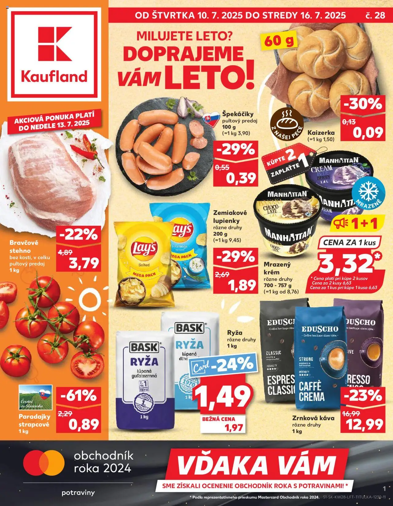 Kaufland SK aktuális szórólap, érvényes 2025.07.10.-től - 1 oldal