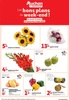 Prévisualisation de Les bons plans du week-end dans votre super ! du magasin Auchan formulaire valide 31/07/2025