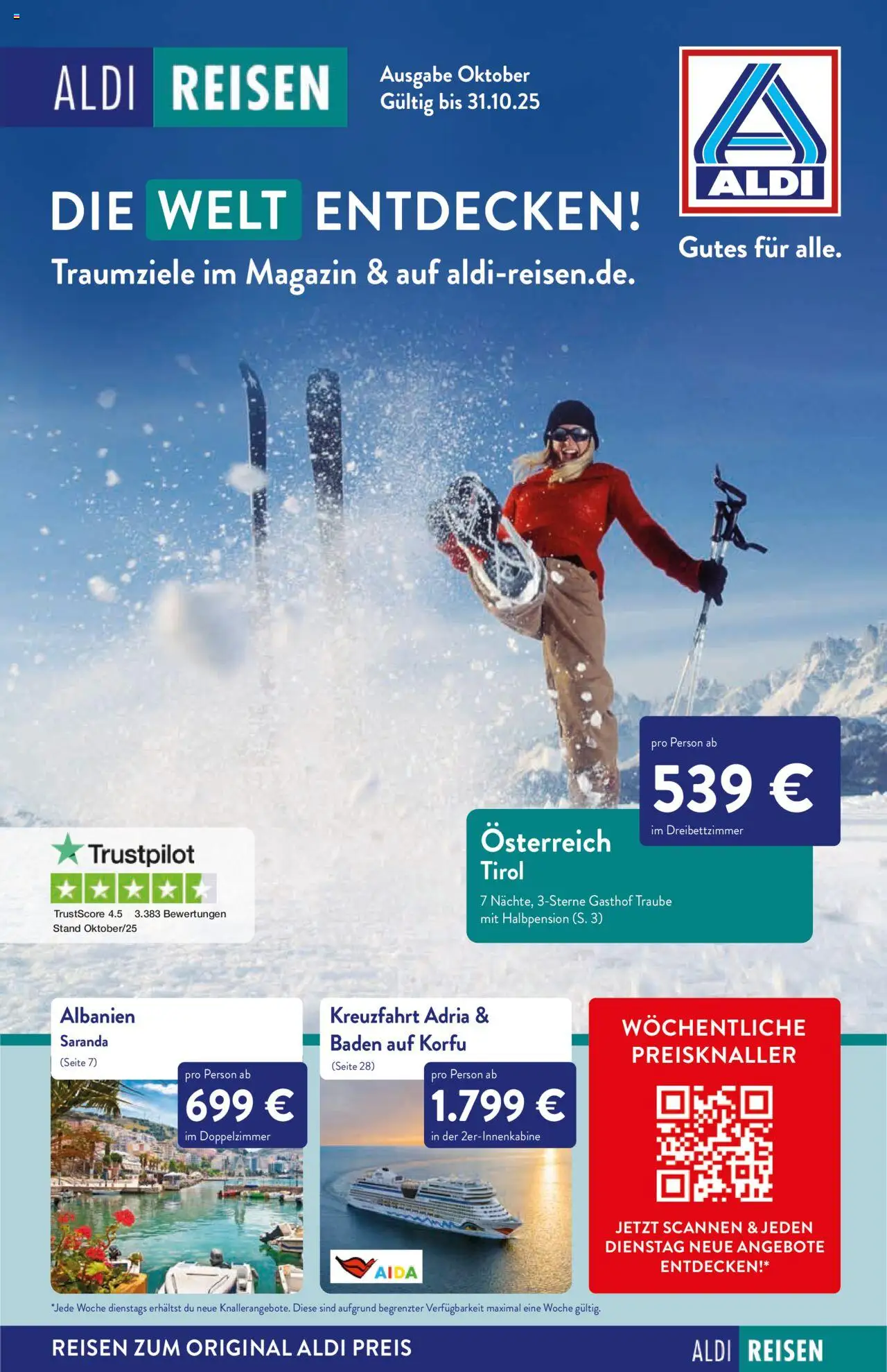 Aldi Reisen Reisemagazin (vom 01.10.2025 - 31.10.2025) - Magazin