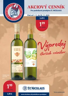 Náhľad St. Nicolaus letáku platného od 01.11.2025