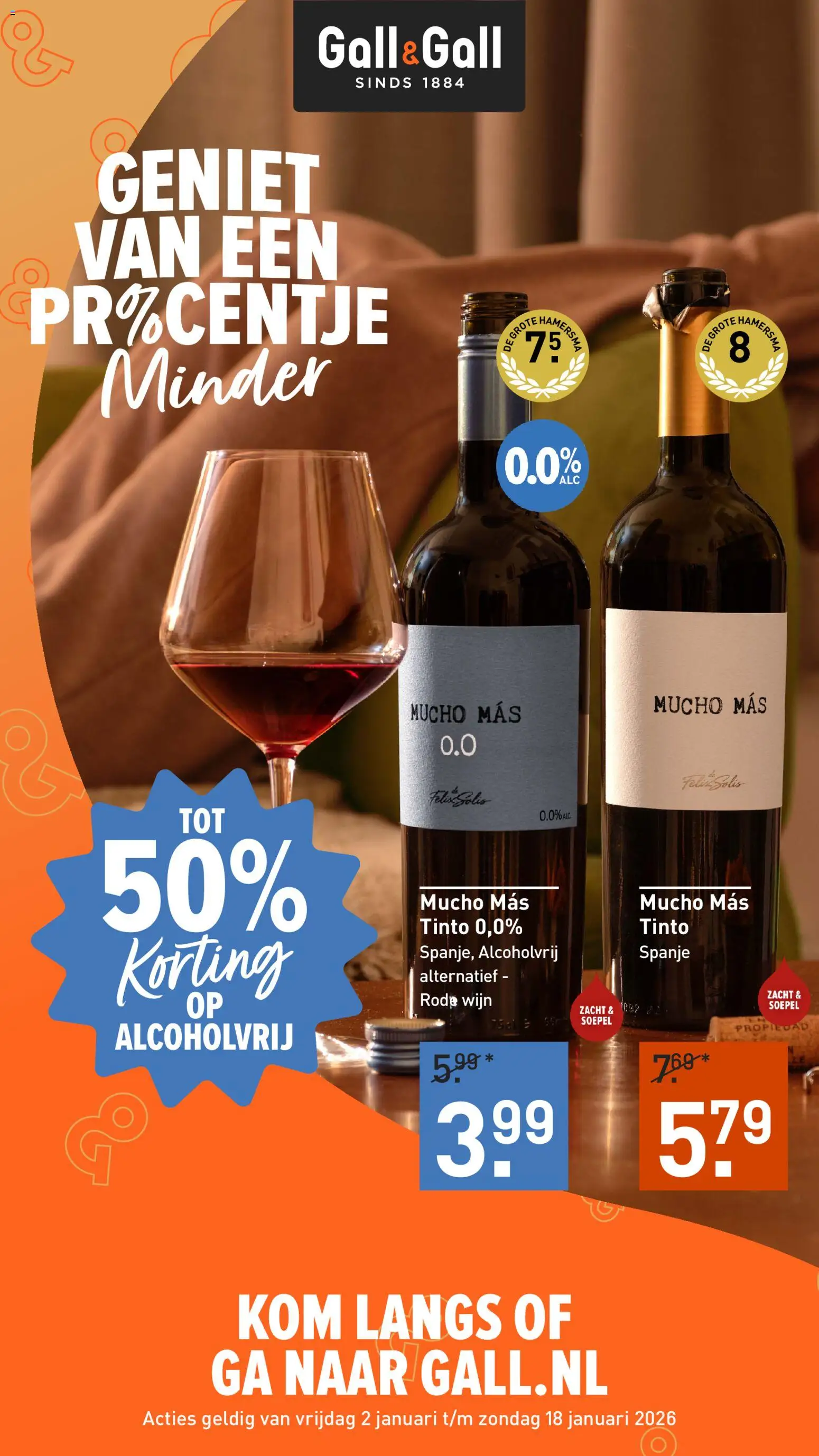 Voorbeeld van Folder van winkel Gall en Gall geldig vanaf 02-01-2026 - Wijn, Kom, Rode wijn