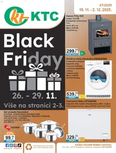 Pregled letka Katalog Black Friday trgovine KTC vrijedi od 19.11.2025