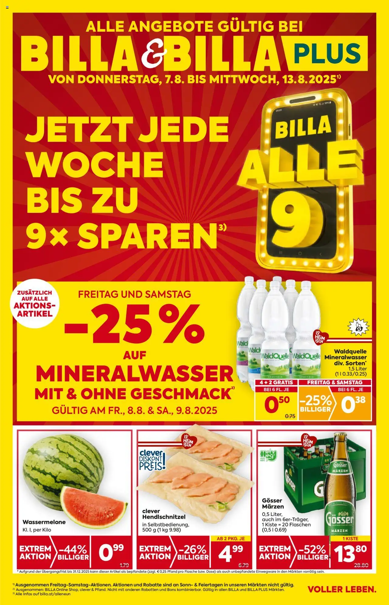  BILLA Flugblatt ab 07.08.2025 vorschau >> Prospekt aktuell - Seite 1