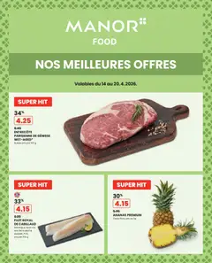 Vorschau des Merkblatts Manor aktionen FR vom Shop Manor gültig von 14.04.2026 bis 20.04.2026