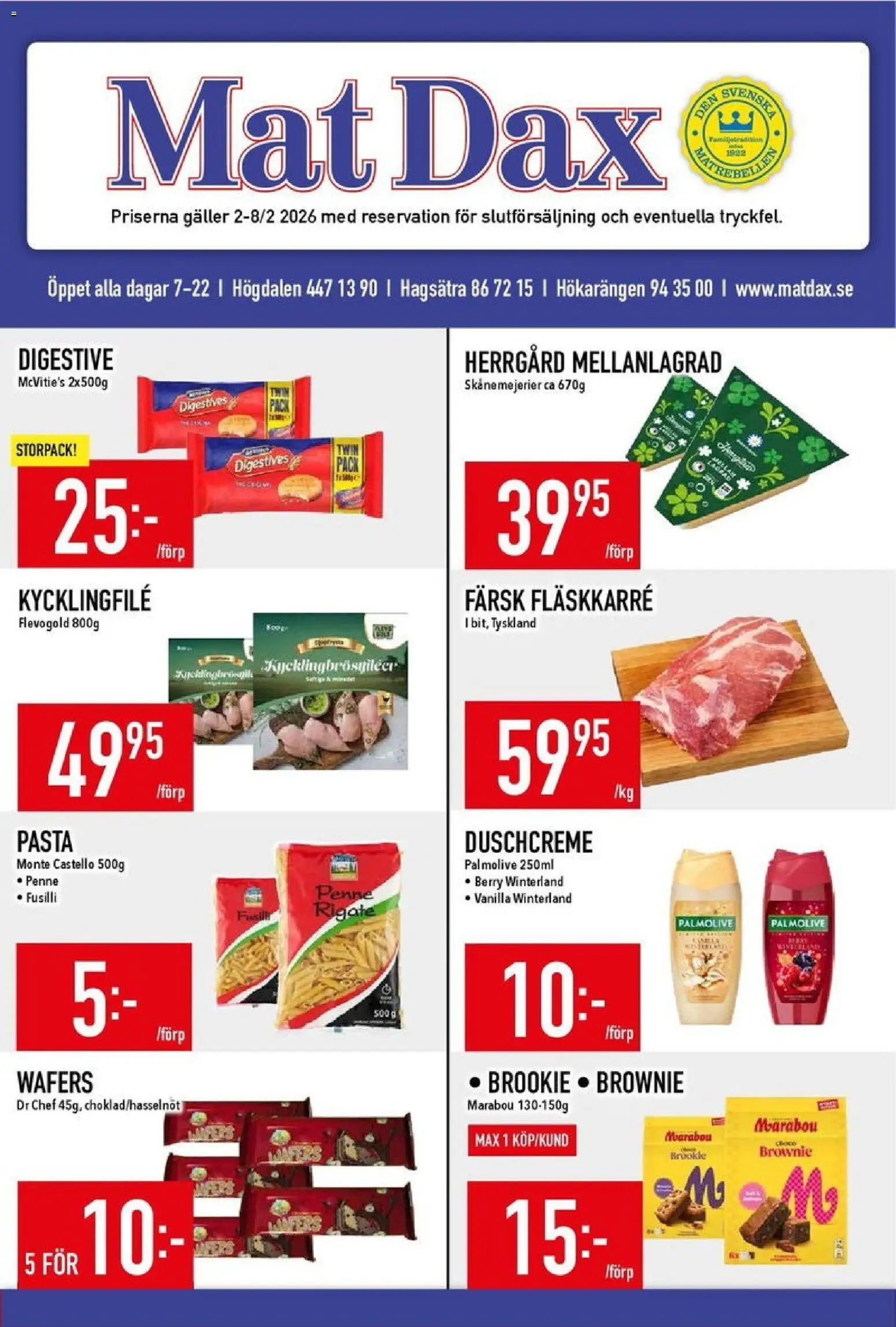 Förhandsgranska reklamblad Aktuella reklamblad Matdax från butik Matdax gäller från 02/02/2026