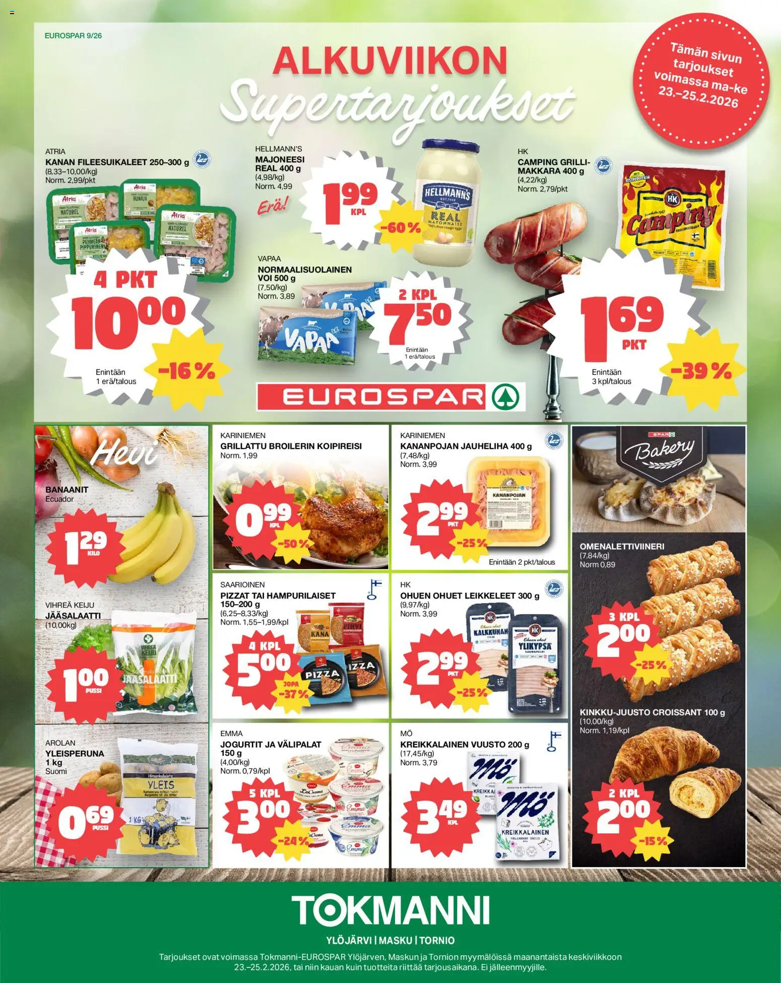 Kaupan Tokmanni EUROSPAR esikatselu, voimassa 23/02/2026