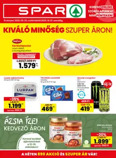 Spar - Akciós újság Spar megtekintése, amely érvényes 2025.09.25.-től