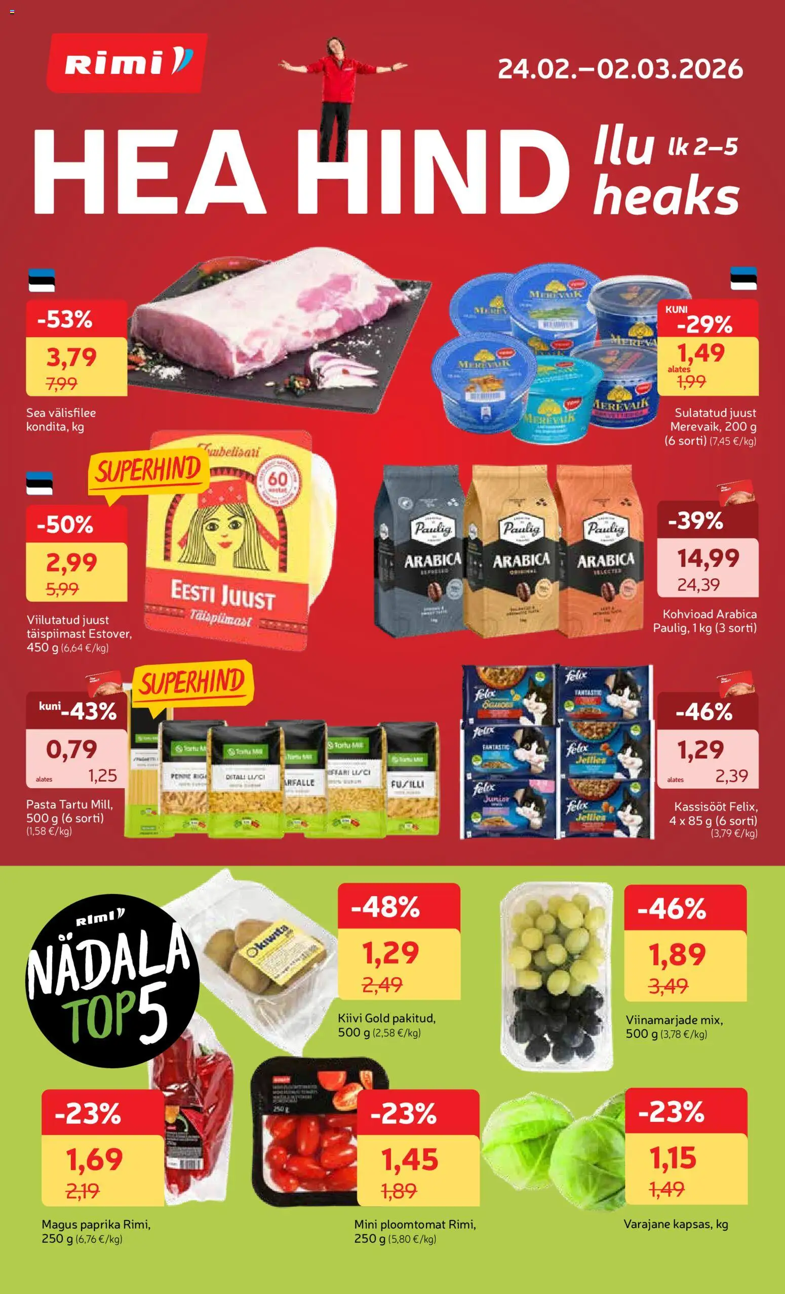 Rimi kliendilehe eelvaade alates 24.02.2026