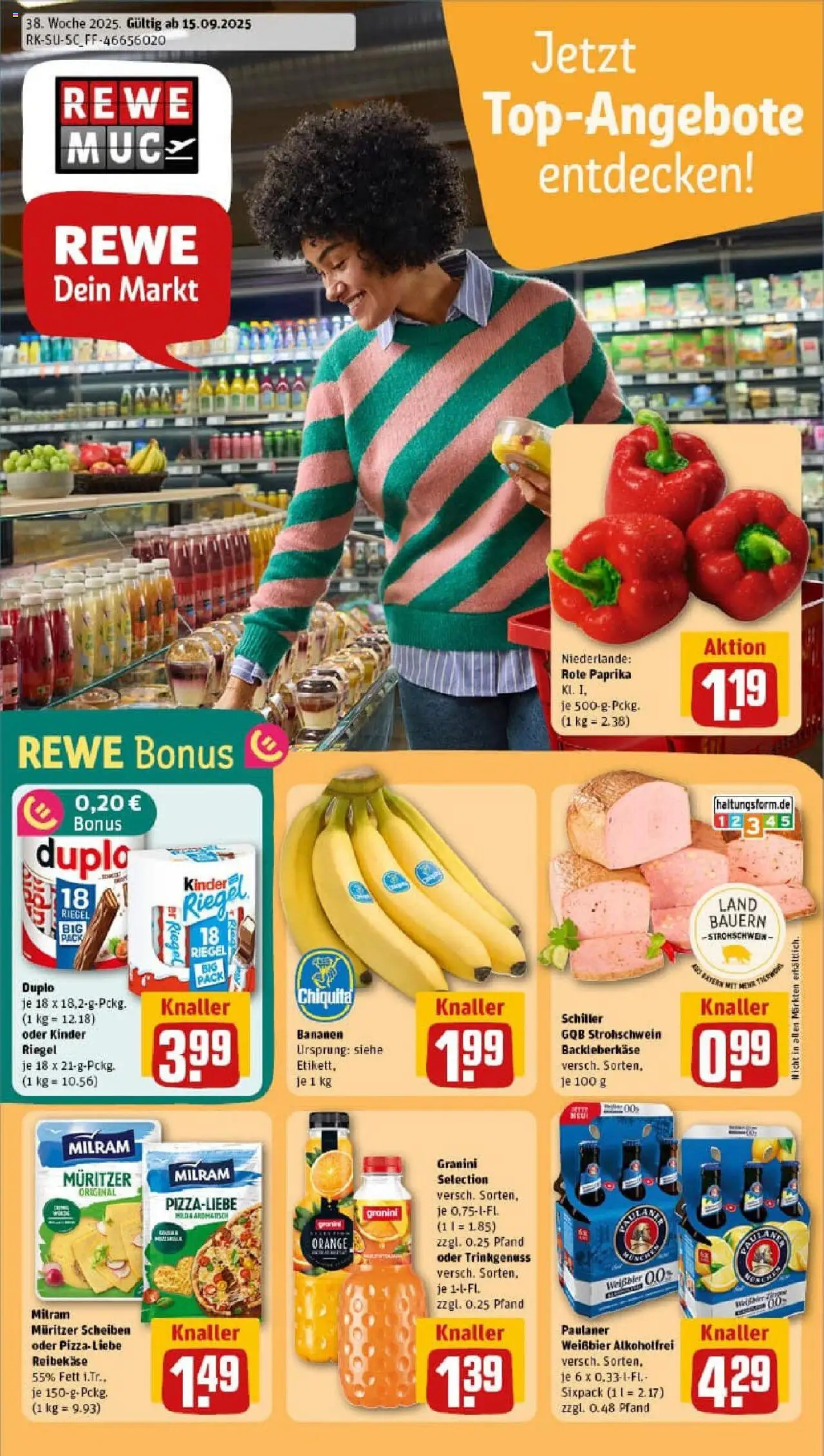REWE Prospekt ab 14.09.2025 nächste Woche - Prospekt München / Flughafen	