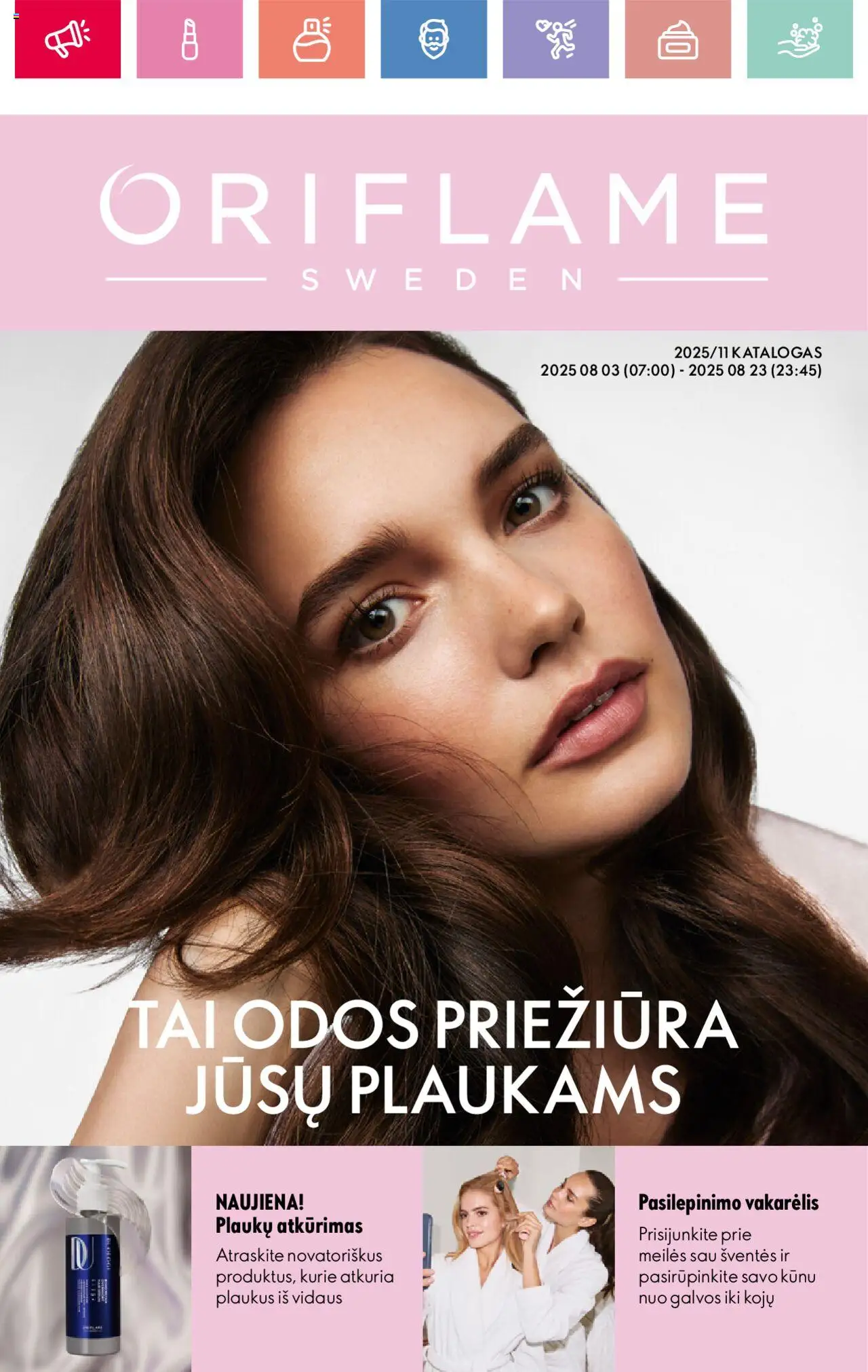 Oriflame leidinys galioja nuo 2025.08.03 – puslapio numeris 1