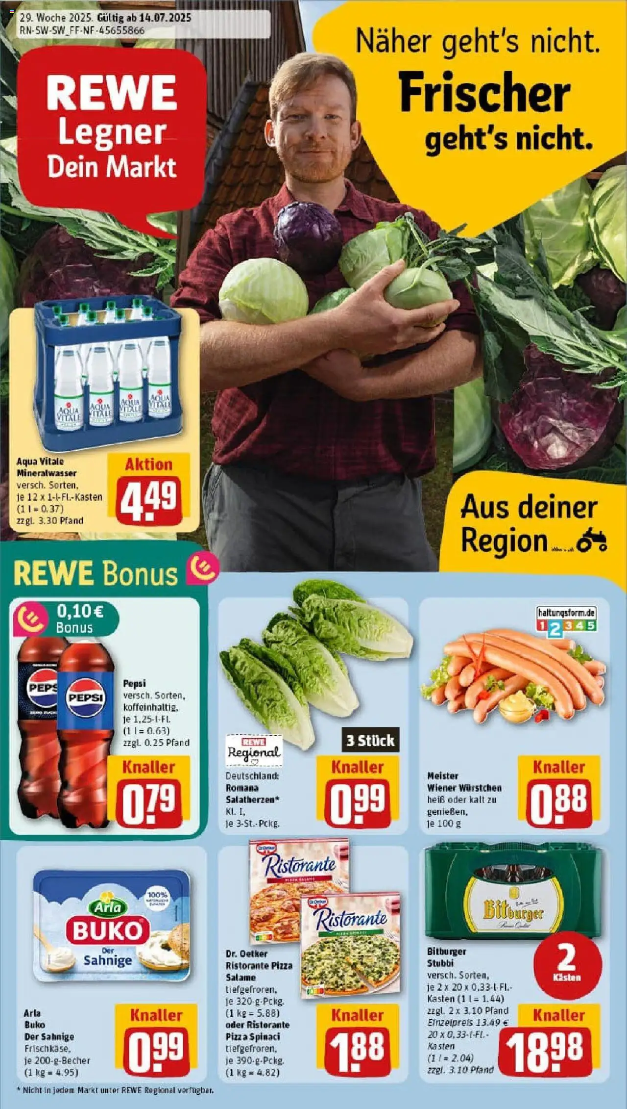 REWE Prospekt ab 13.07.2025 nächste Woche - Prospekt Bretten	