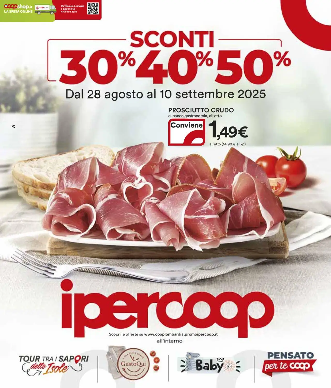 Volantino Ipercoop valido da 28/08/2025 numero di pagina 1