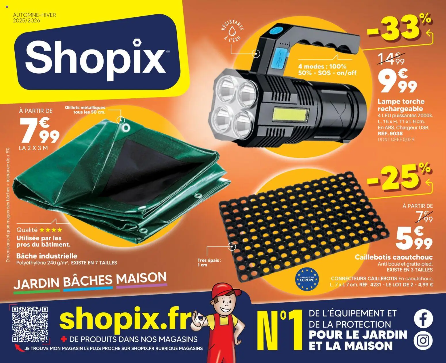Prévisualisation de Catalogue Automne/Hiver du magasin Shopix formulaire valide 01/01/2026 - Lampe, Caillebotis, Bâche