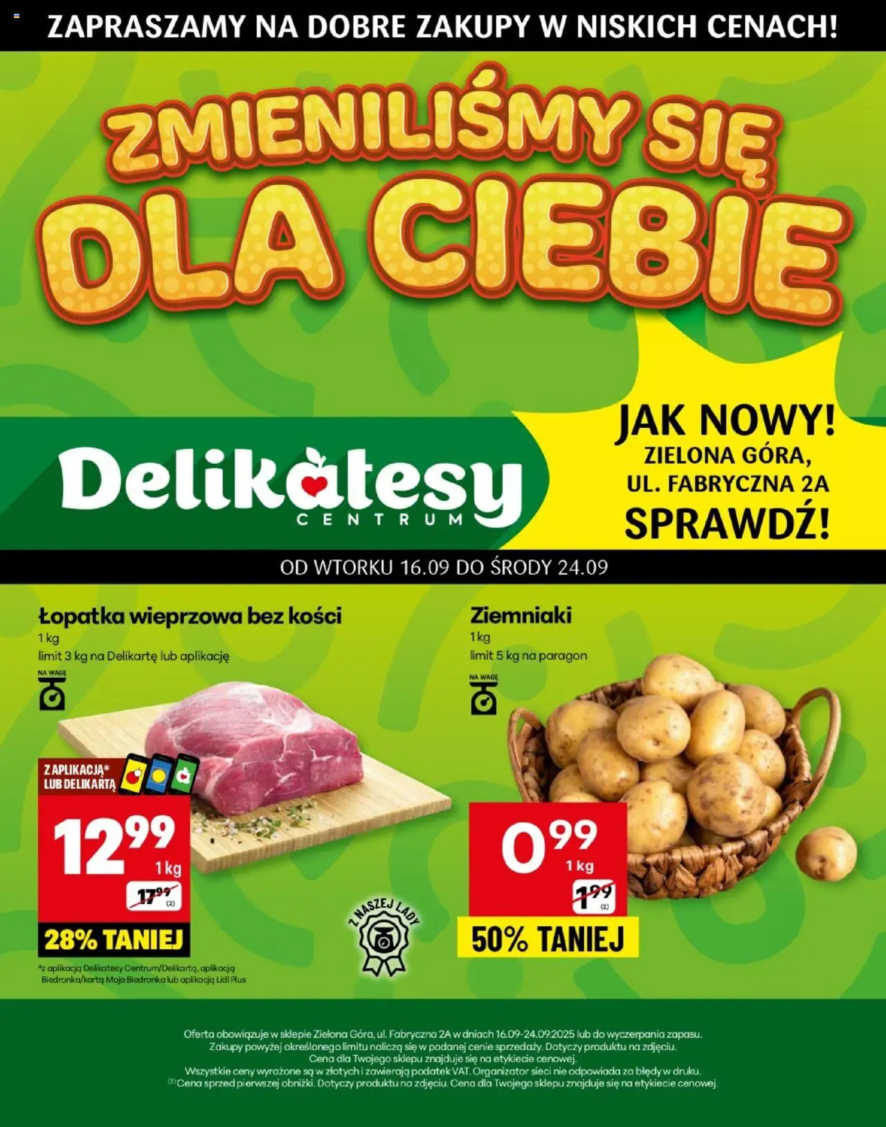 Delikatesy Centrum gazetka 16.09.2025 - Nowa gazetka promocyjna - Numer strony 1