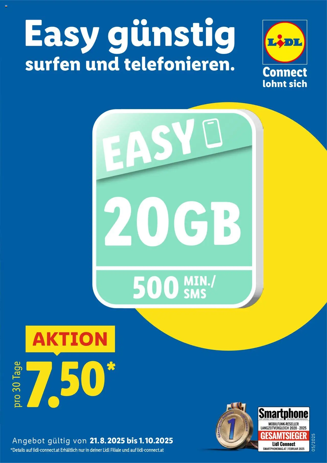  LIDL Flugblatt ab 21.08.2025 - Angebote "Lidl Connect" - Seite 1