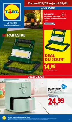 Prévisualisation de Catalogue les bonnes affaires de la semaine du magasin LIDL formulaire valide 25/08/2025