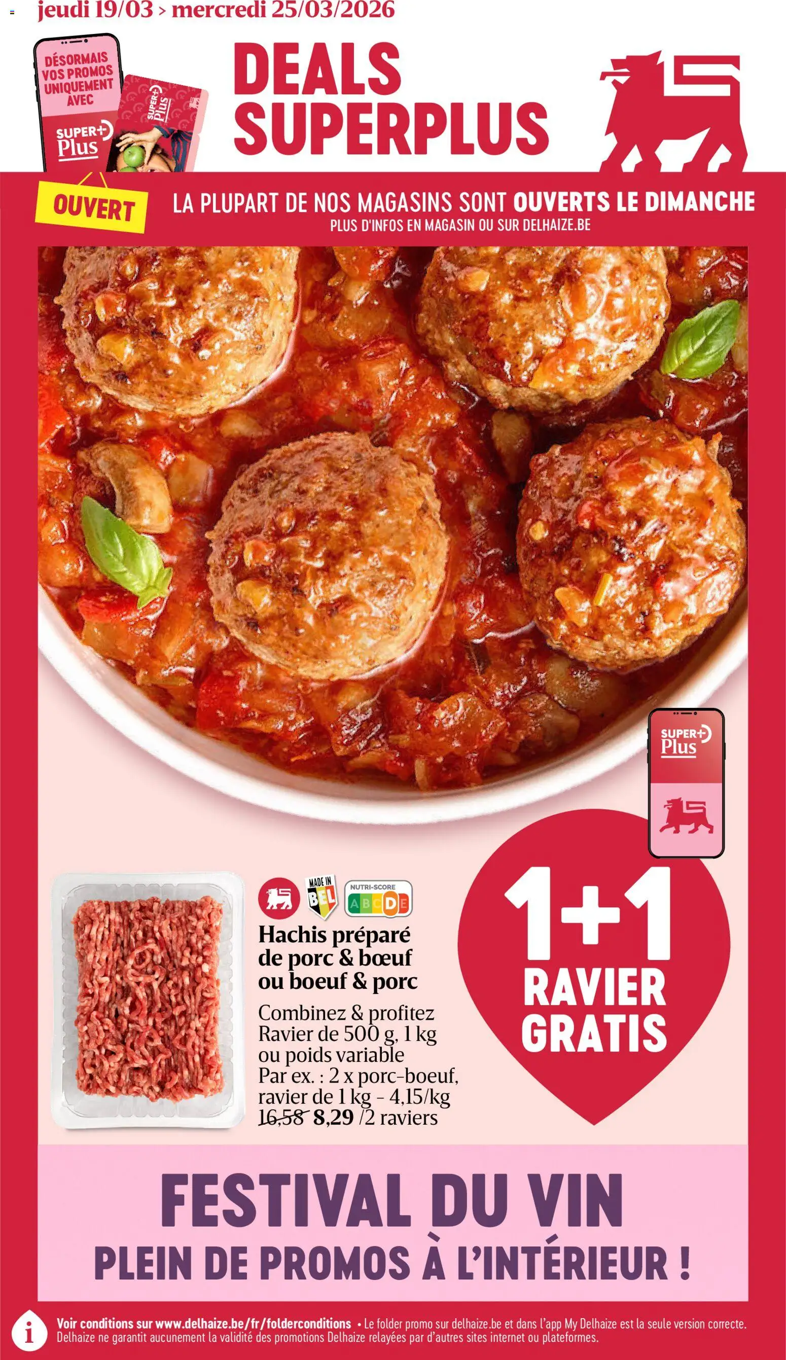 Voorbeeld van Delhaize Folder de la semaine 12 van winkel Delhaize geldig vanaf 19/03/2026