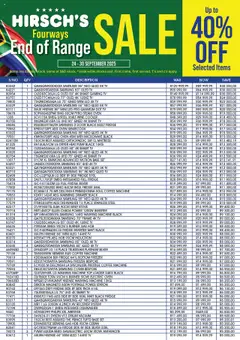 Preview of Hirsch's flyer valid from 24/09/2025