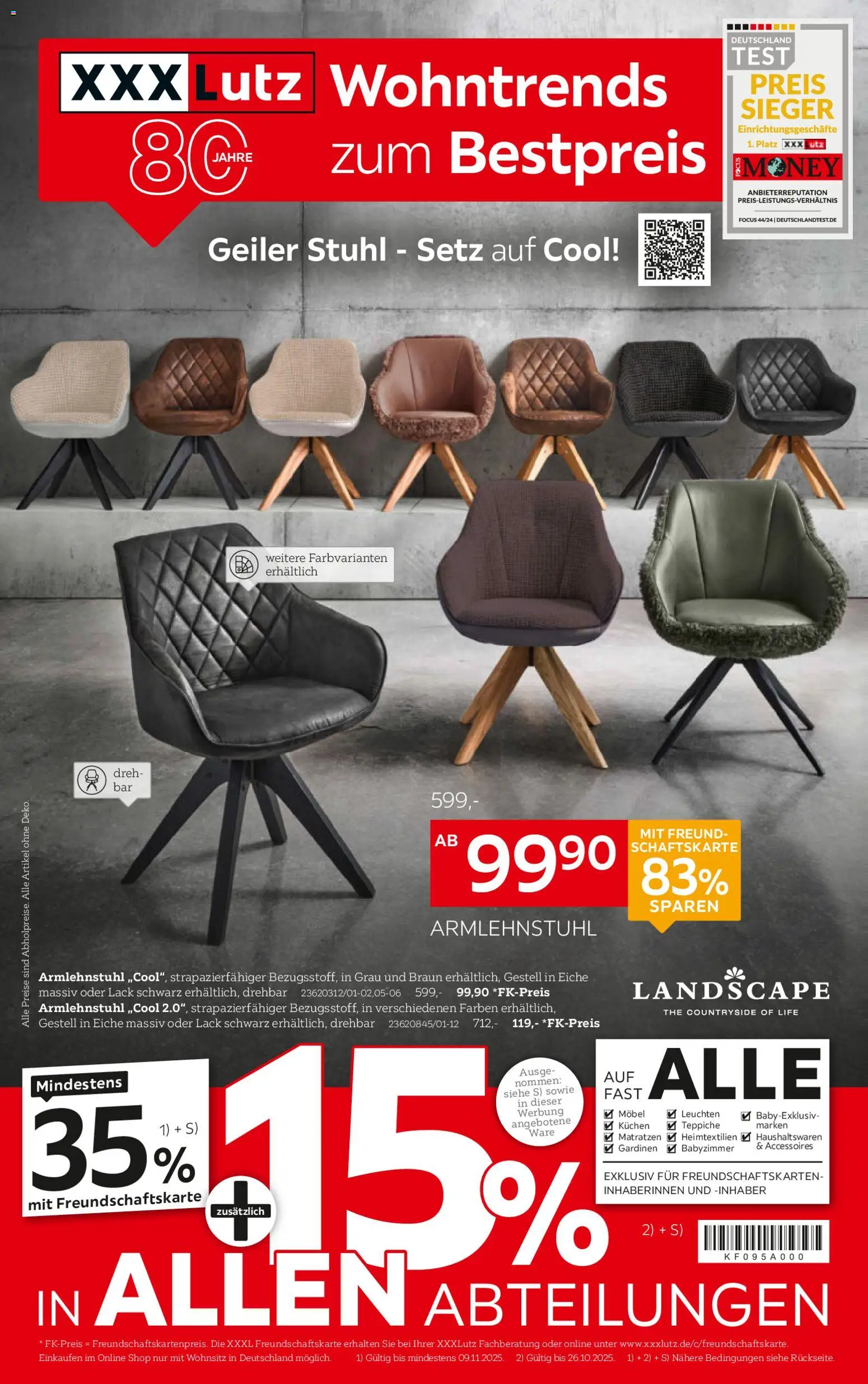XXXL Lutz Wohntrends zum Bestpreis (vom 26.10.2025 - 09.11.2025)