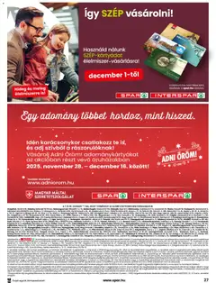 Spar - Akciós újság Spar megtekintése, amely érvényes 2025.12.11.-től | Oldal: 27
