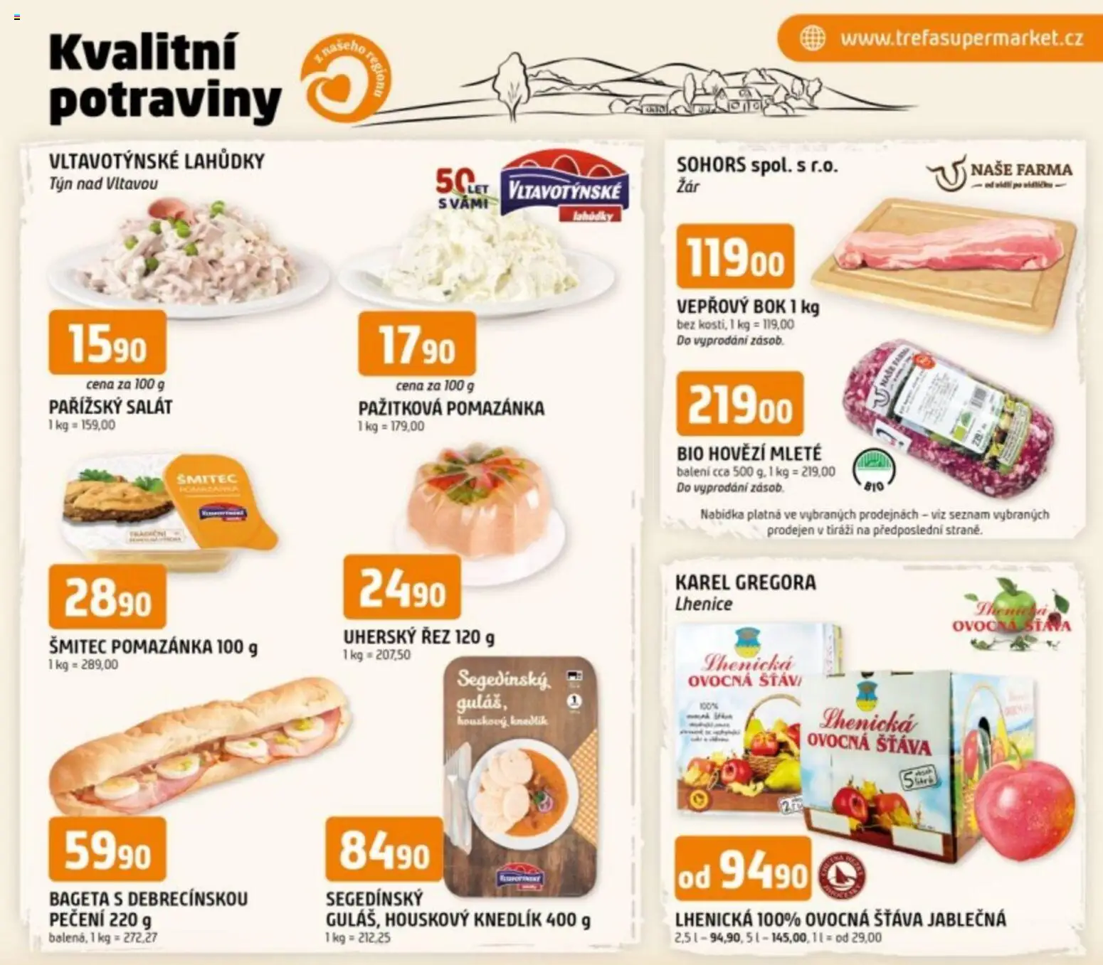 Náhled nabídky: Trefa Trefa leták - Kvalitní potraviny z našeho regionu platný od 08.04.2026