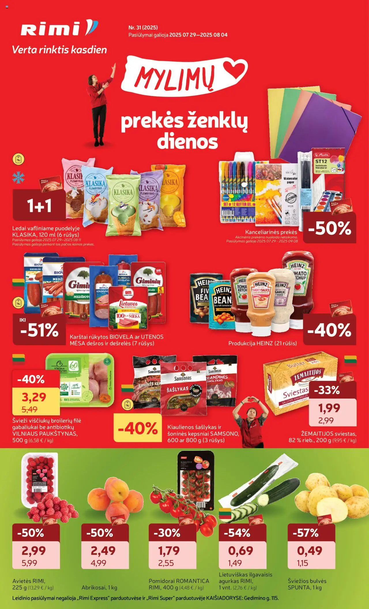 Rimi leidinys galioja nuo 2025.07.29 – puslapio numeris 1