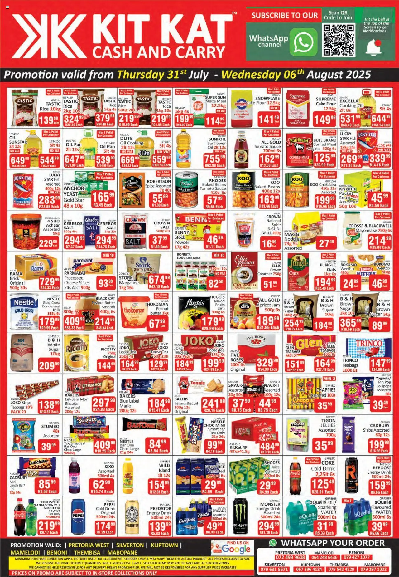 KIT KAT Cash & Carry Specials from 31/07 - 06/08/2025 > Promotions