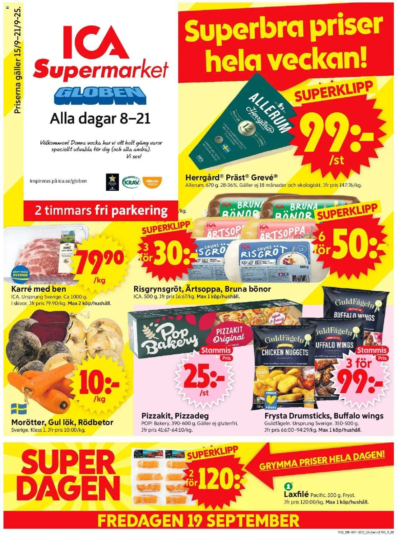 Stockholm Globen är giltig 15/09 2025 > Veckans Erbjudanden gäller från 15/09/2025 till 21/09/2025 sidnummer 1