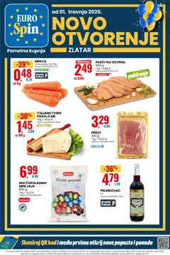 Pregled letka Novo Otvorenje Zatar Eurospin trgovine Eurospin vrijedi od 01.04.2026
