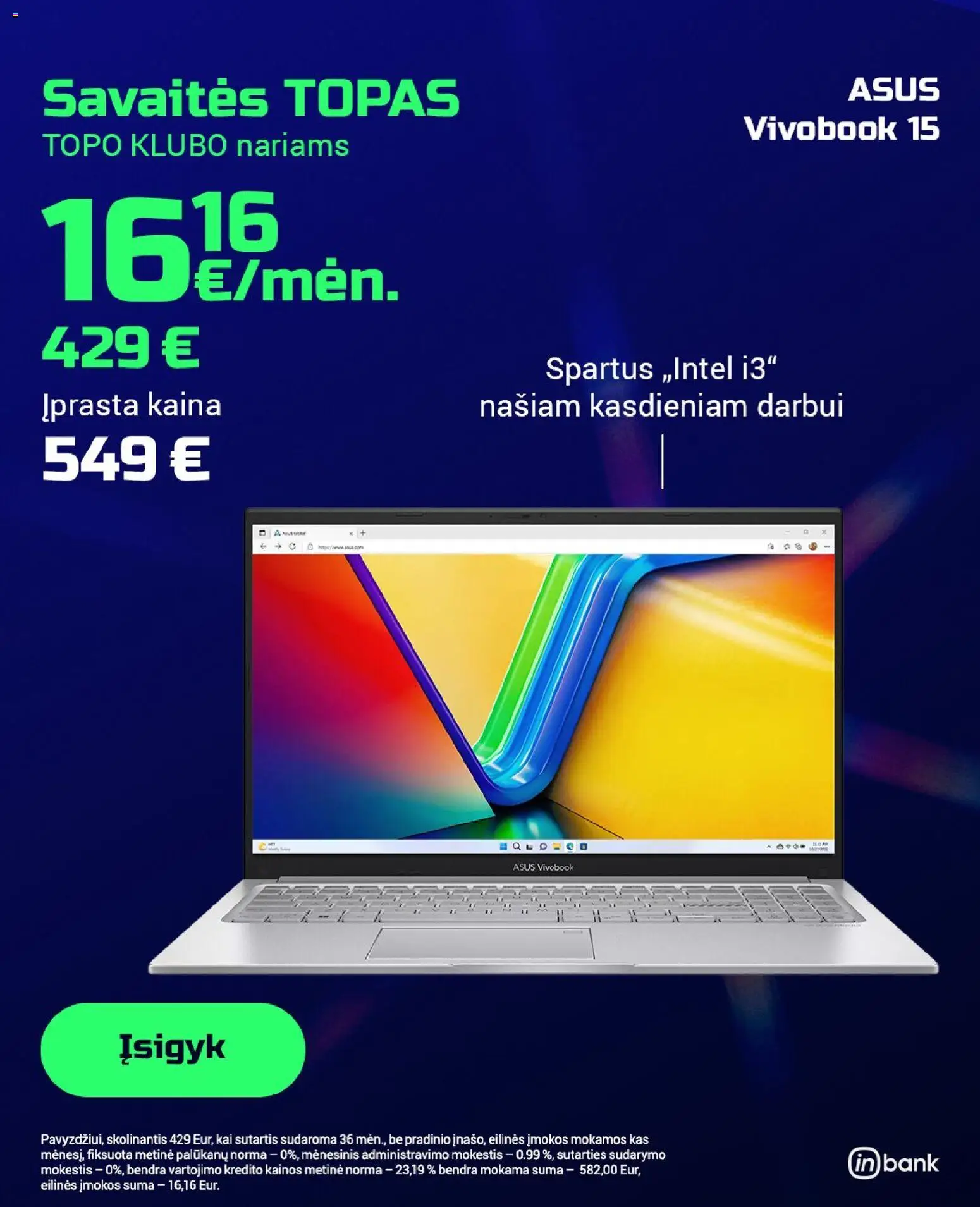 TOPOcentras parduotuvės leidinio Leidinys galiojančio nuo 2025.12.17 peržiūra