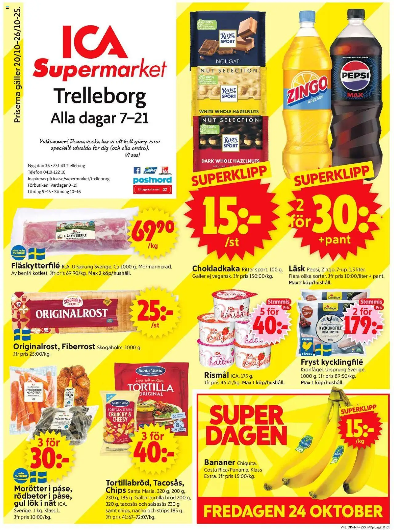 Trelleborg är giltig 20/10 2025 > Veckans Erbjudanden gäller från 20/10/2025 till 26/10/2025 sidnummer 1