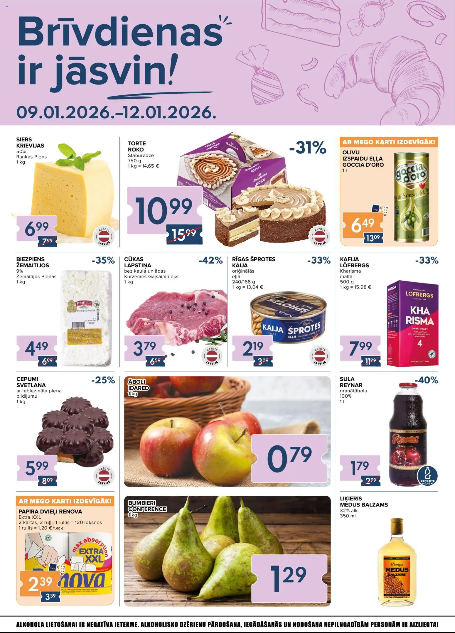 Skatīt Mego akciju bukletu, derīgs no 2026.01.05