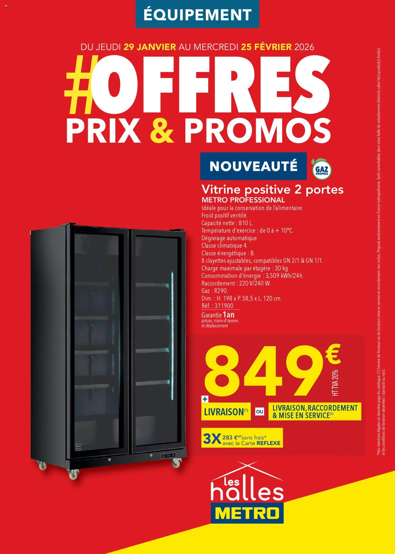 Prévisualisation de Offres Prix & Promos Equipement du magasin METRO formulaire valide 29/01/2026 - Vitrine, Livres, Étagère, Portes