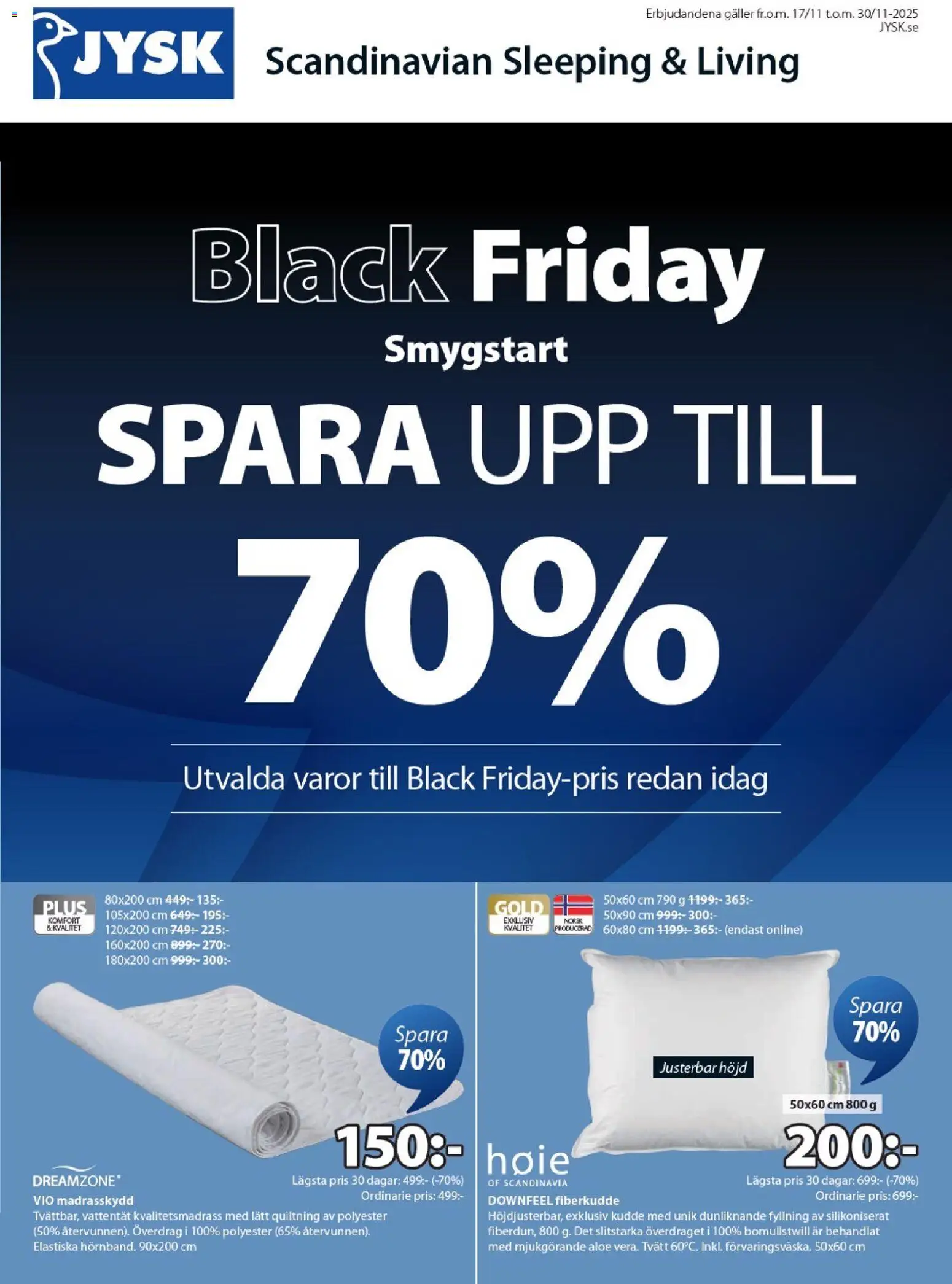 Förhandsgranska reklamblad Black Friday från butik JYSK gäller från 17/11/2025