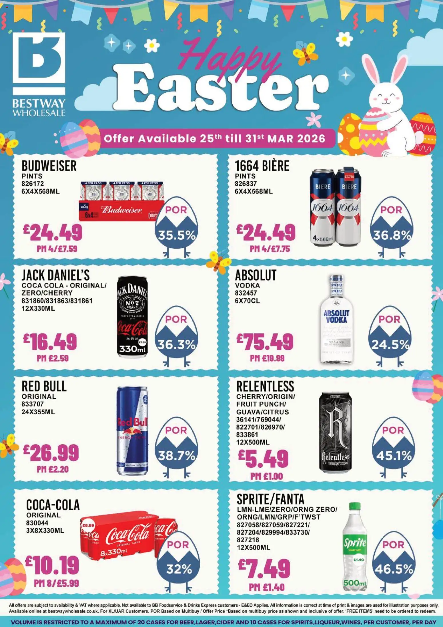 Preview of Bestway Bestway - Weekly offers valid from 25/03/2026 - Fruit, Drinks, Red Bull, Vodka, Sprite, Jack Daniel’s