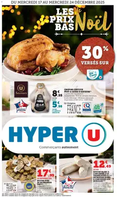 Prévisualisation de Les prix bas de Noël du magasin Hyper U formulaire valide 17/12/2025