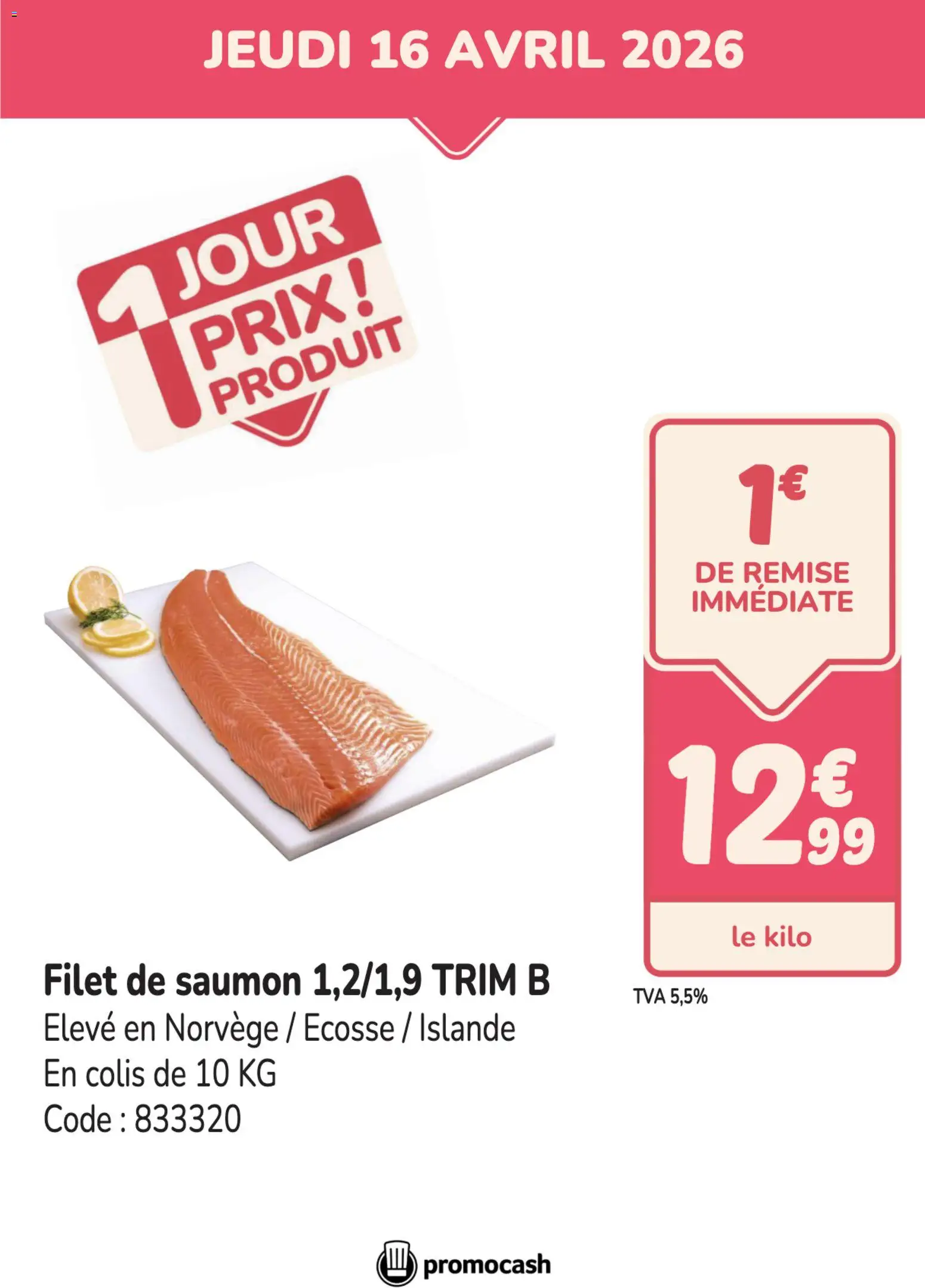 Prévisualisation de Promocash PROMO saumon du magasin Promocash formulaire valide 16/04/2026